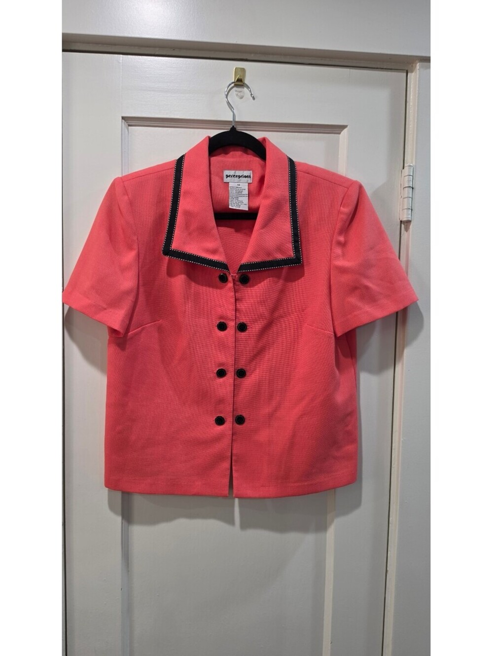Perceptions Coral Polyester Jacket Size 12